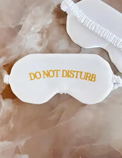 Do Not Disturb Yazılı Saten Uyku Bandı
