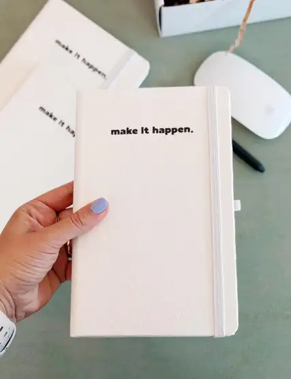 Make It Happen Tarihsiz Günlük Suni Deri Ajanda