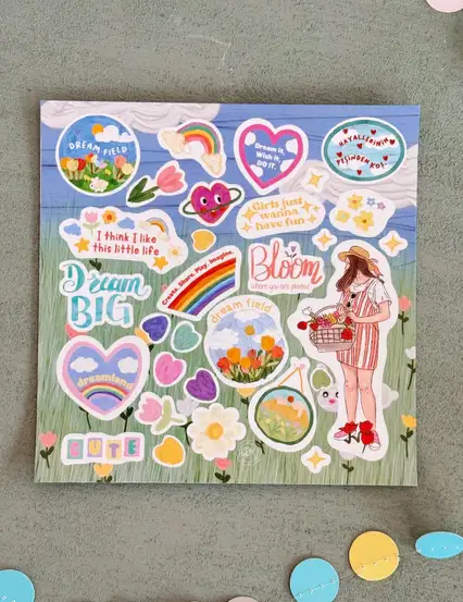 Rüya Tarlası Laleler Sticker Seti