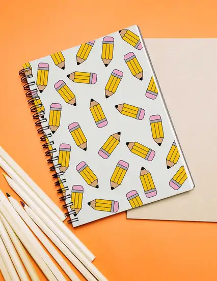 N253 Sarı Kurşun Kalem A5 Spiralli Defter