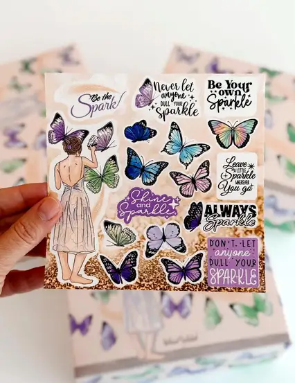 Daily Spark Kelebekli Sticker Seti