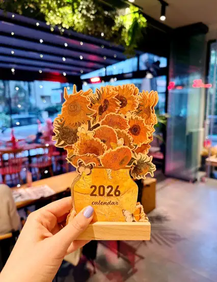 2026 Çiçekli Masa Takvimi Van Gogh Ayçiçekleri