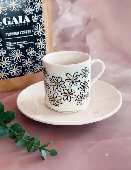 Papatyalı Türk Kahvesi Fincanı