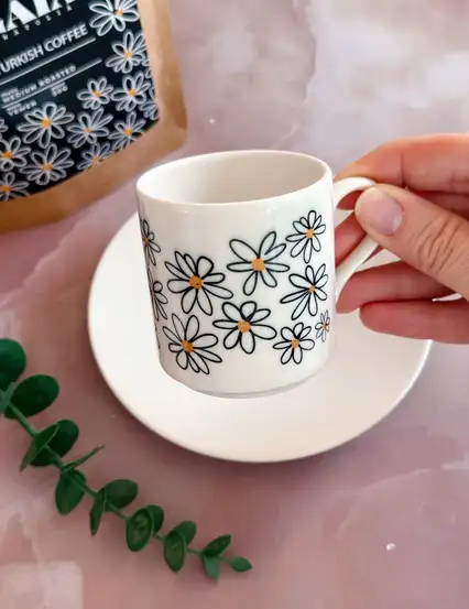 Papatyalı Türk Kahvesi Fincanı