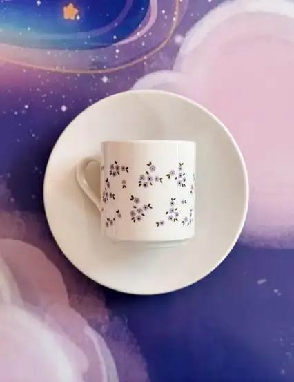 Unutma Beni Çiçeği Türk Kahvesi Fincanı