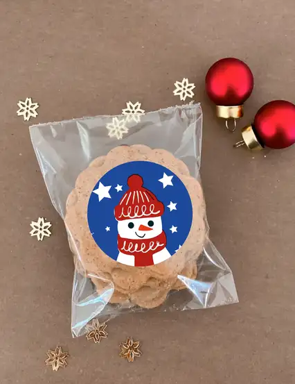 Zencefilli Tarçınlı Kağıt Kurabiye - Yılbaşı Hediyesi Kardan Adam