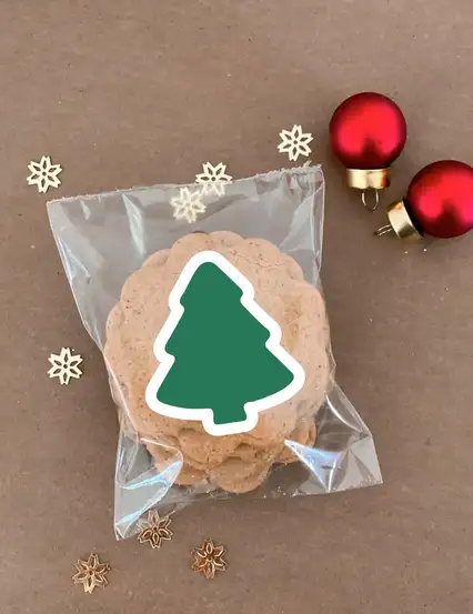 Zencefilli Tarçınlı Kağıt Kurabiye - Yılbaşı Hediyesi Çam Ağacı