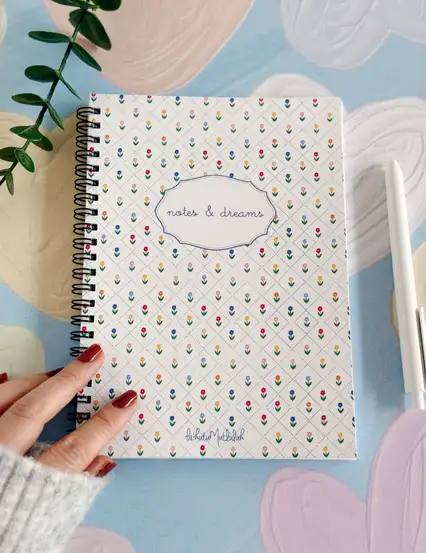 N270 Rengarenk Çiçekli A5 Spiralli Defter