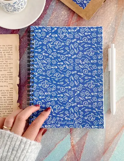 N271 Feel Çiçekli A5 Spiralli Defter