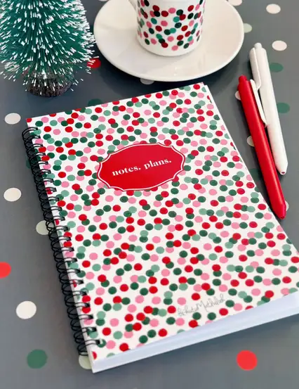 N276 Konfeti Yılbaşı Hediyesi A5 Spiralli Defter