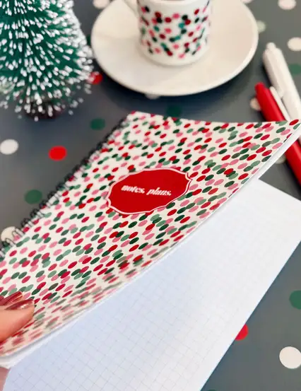 N276 Konfeti Yılbaşı Hediyesi A5 Spiralli Defter