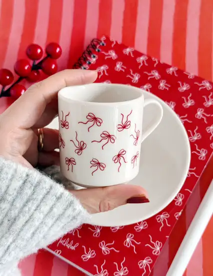 Fiyonklu Yılbaşı Türk Kahvesi Fincanı