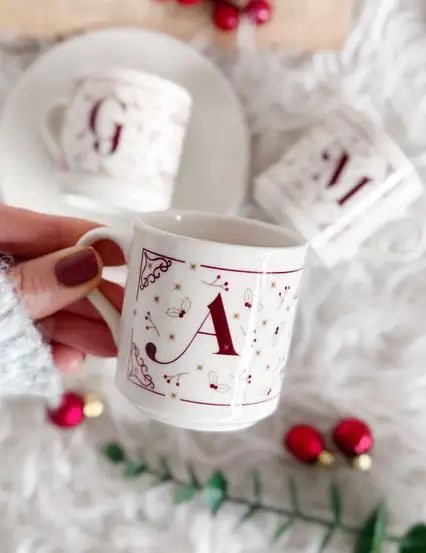 Baş Harfli Yılbaşı Hediyesi Türk Kahvesi Fincanı