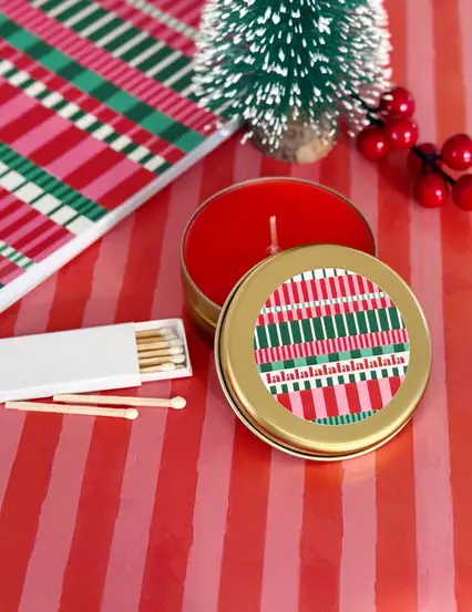 Yılbaşı Metal Kutuda Hediyelik Mum