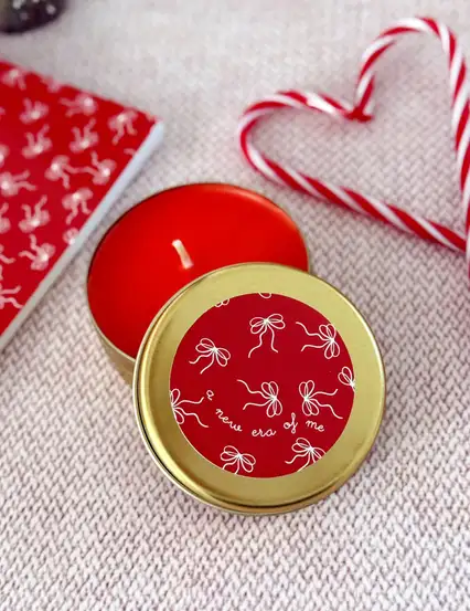 New Era Yılbaşı Hediyelik Metal Mum