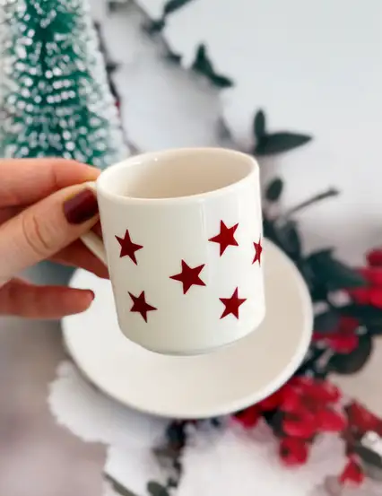 Yıldızlı Türk Kahvesi Fincanı