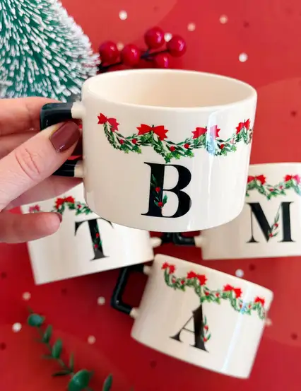 Yılbaşı Ruhu Kişiye Özel Baş Harf Harfli Kupa