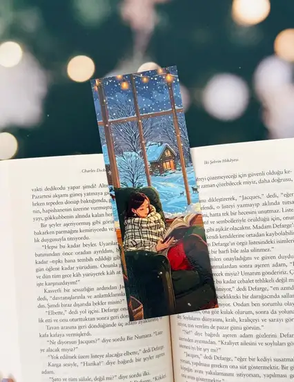 Kitapsever Kadın Vintage Kitap Ayracı