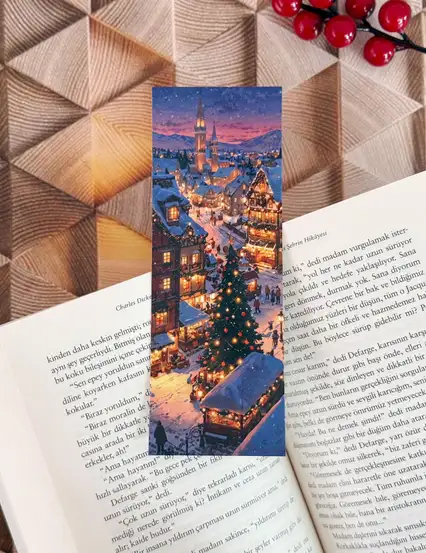 Yılbaşı Vintage Kitap Ayracı