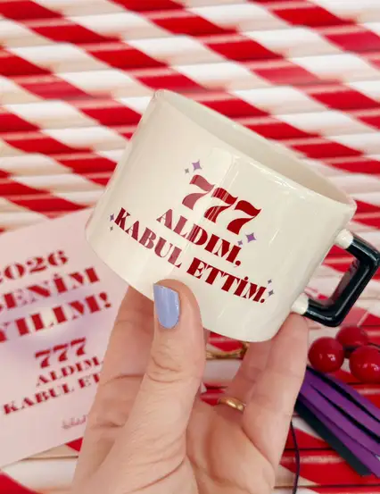 2026 Benim Yılım Olacak Manifestli Yılbaşı Hediye Kupa Fincan