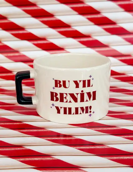 2026 Benim Yılım Olacak Manifestli Yılbaşı Hediye Kupa Fincan