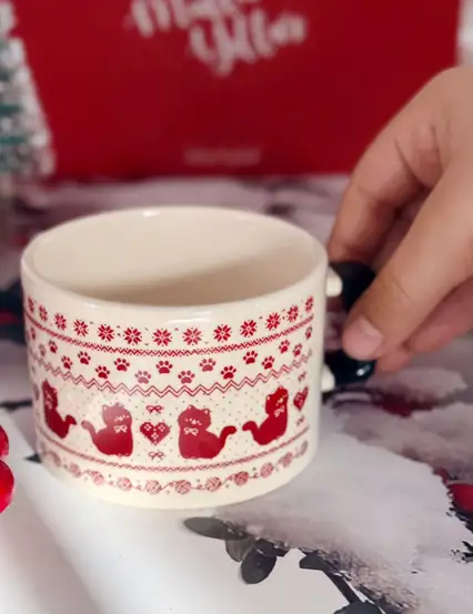 Vintage Kedi Kupa Fincan