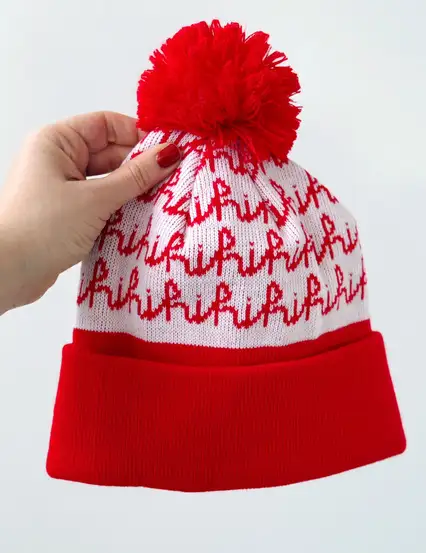 Hi Hi Yılbaşı Kırmızı Bere