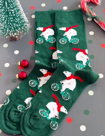 Cool Kutup Ayısı Yılbaşı Erkek Çorabı