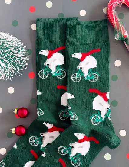 Cool Kutup Ayısı Yılbaşı Erkek Çorabı