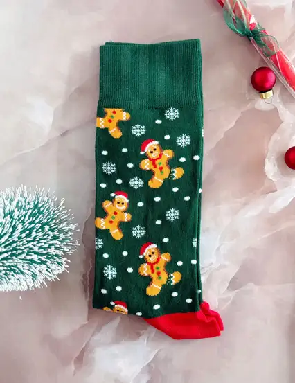 Kurabiye Adam Yılbaşı Erkek Çorabı