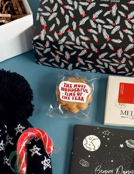 Zencefilli Tarçınlı Kağıt Kurabiye - Yılbaşı Hediyesi Wonderful Year