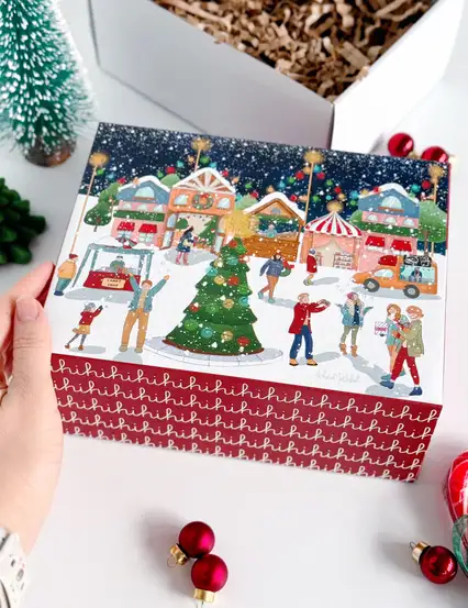 Yılbaşı Masalı Boş Hediye Kutusu (Sadece Kutu)