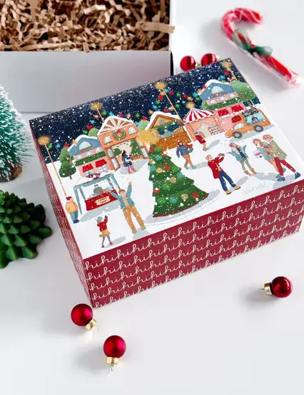 Yılbaşı Masalı Boş Hediye Kutusu (Sadece Kutu)