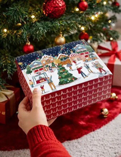 Yılbaşı Masalı Boş Hediye Kutusu (Sadece Kutu)