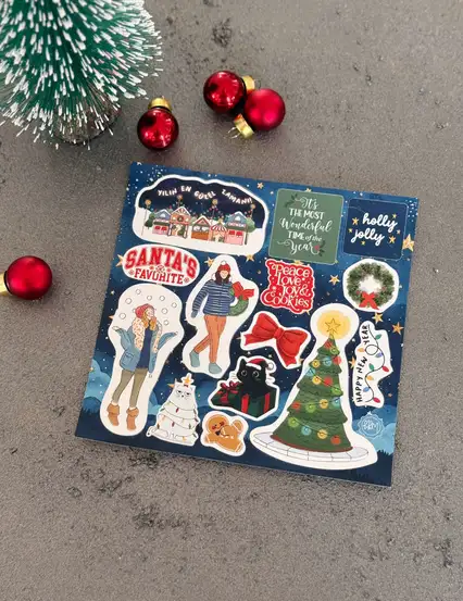 Yılbaşı Masalı Çizimli Sticker Seti