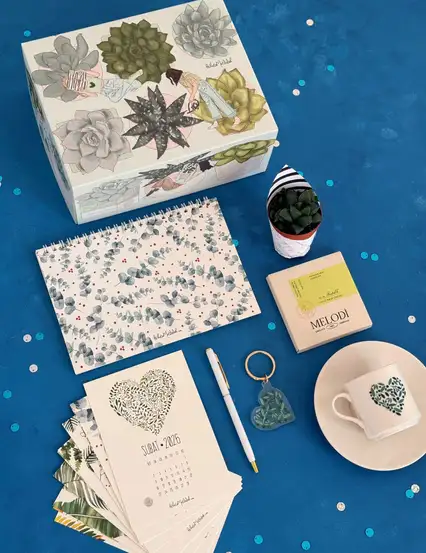 Yeşil Masaüstü Motivasyonu Hediye Kutusu