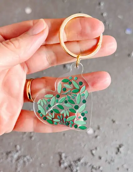 Yeşil Kalp Hediyelik Anahtarlık