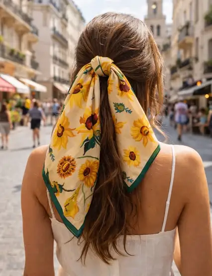 Van Gogh Ayçiçekleri Saten Fular