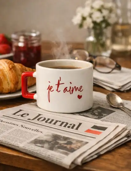 Je t'aime Kupa Fincan