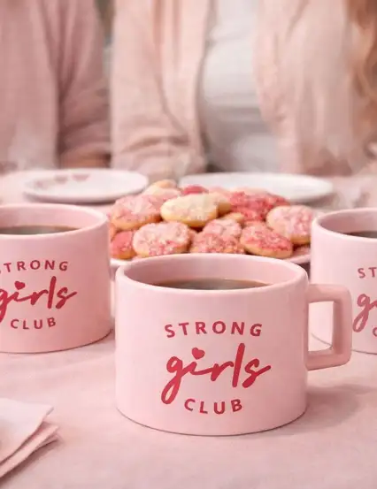 Strong Girls Club Pembe Kupa Fincan