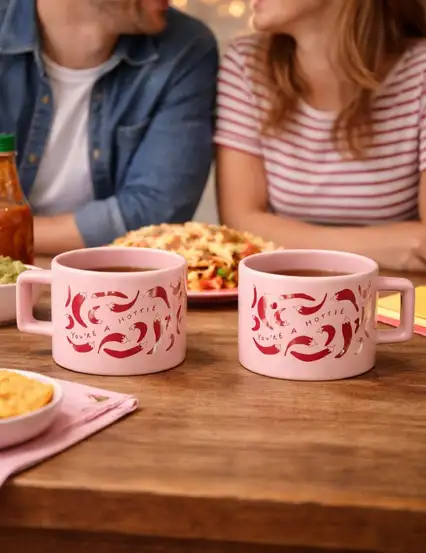 You Are A Hottie Pembe Kupa Fincan