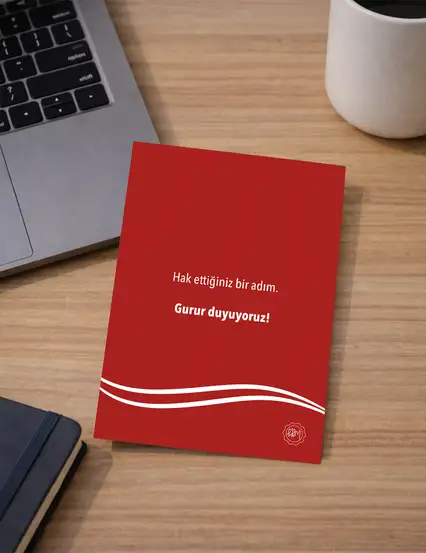 Gurur Mesajlı Yeni İş Tebrik Kartı Kartpostal