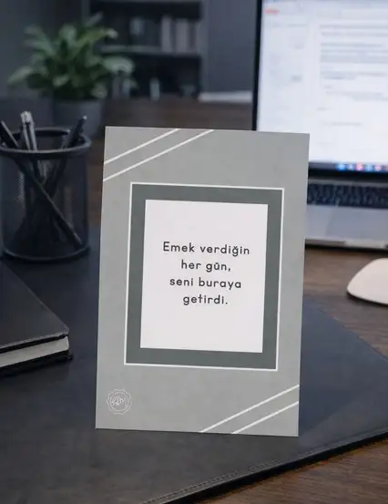 İş Hediyesi Terfi Tebrik Kartı