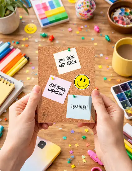 Yeni İşinde Başarılar Motto Kartı