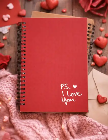 N282 P.S. I Love You A5 Spiralli Defter