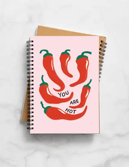 N285 You Are Hottie Biberli A5 Spiralli Defter