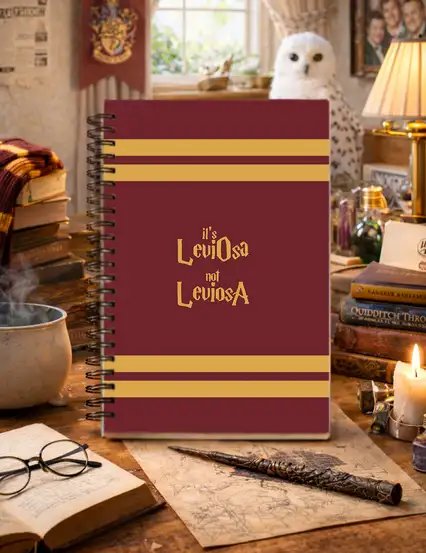 It's Leviosa Not Leviosa Spiralli Defter