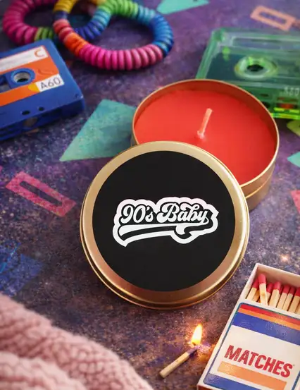 90's Baby Metal Kutuda Hediyelik Mum