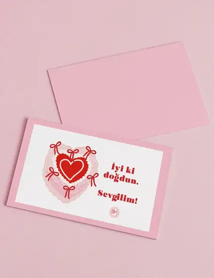 Sevgiliye Doğum Günü Motto Kartı