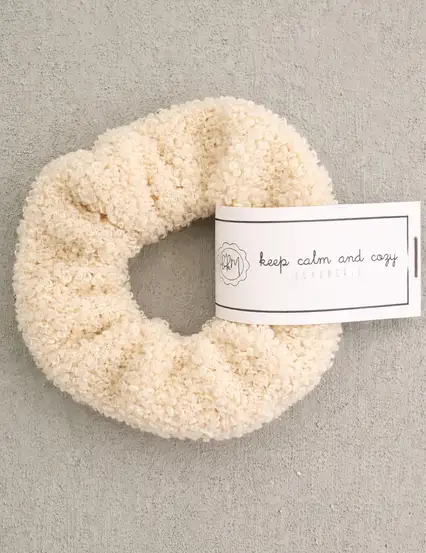 Pumpkin Spice Bukle Scrunchie Krem Hediye Lastik Toka